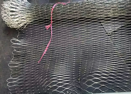 Anti Corrosive Flexibility Ss Rope Mesh For Amusement Rides