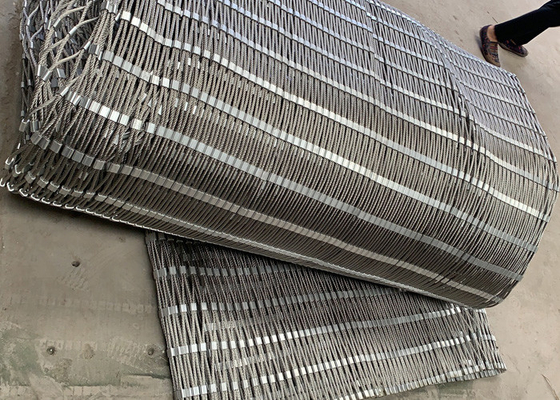 Anti Acid Anti Alkali Balustrade Cable Mesh 6.0 Mm 100*100 Hole
