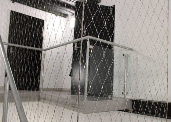 Customized Height Balustrade Stainless Steel Cable Mesh 2.0mm Wire Polished Surface