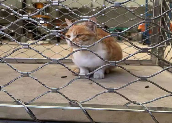 Polishing 1.2mm SUS304 Stainless Steel Wire Rope Mesh for Zoo Enclosure and Fence