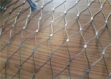 Hand Woven X Tend Cable Mesh , Zoo / Animal Enclosure Wire Rope Ferrule Mesh