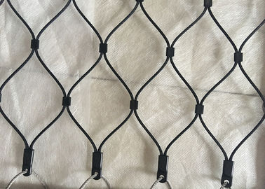 AISI 316 Grade Black Oxide Wire Rope Mesh Ferruled And Knotted Type