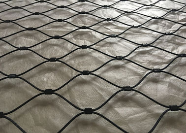 304 / 316 Inox Black Oxide Stainless Steel Rope Mesh For Animal Enclosure / Balustrade