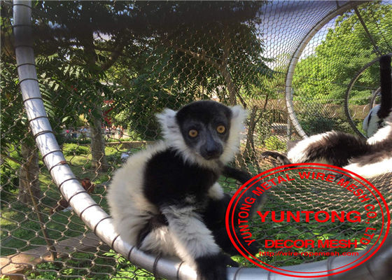 Knotted Animal Enclosure Netting , Zoo Aviary Netting Corrosion Resistant