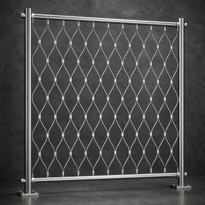 Anti Corrosive Flexibility Ss Rope Mesh For Amusement Rides