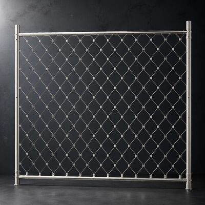 Balustrade Infill Cable 80x80mm Ferrule Rope Mesh For Staircase
