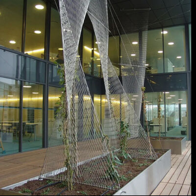 304 Stainless Steel Wire Rope Plant Trellis with Customized Size for Fall Protection
