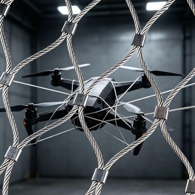 Galvanized Steel Heavy Duty Anti Drone Net with 500mm Hole Size for Drone Protection Net Security