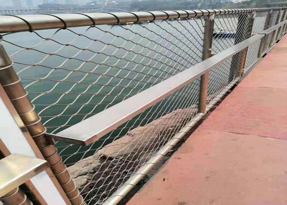 7 X 19 Ferrule Stainless Steel Rope Mesh Netting For Balustrade