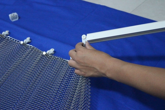 Painting Aluminum Hanging Metal Coil Drapery / Curtain Product 1.5mm