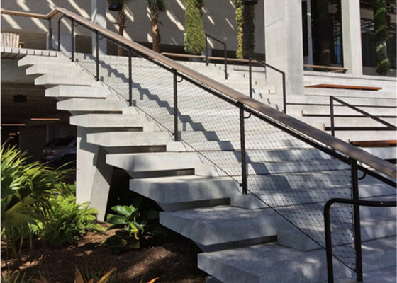 Flexible Balustrade Stairway Stainless Steel Rope Mesh 1.5mm