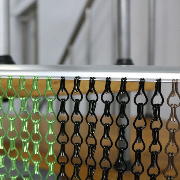 Customized colors aluminum chain curtain door fly screen
