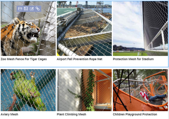 Rope Mesh Fence Flexible Stainless Steel Cable Netting For Building