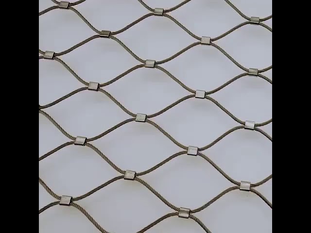 2.5Mm Stainless Steel Zoo Mesh Non Rusting Ferrule Rope Mesh Customizable