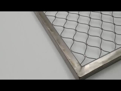 Flexible Stainless Steel Ferrule Rope Mesh Architectural Rhombus Webnet