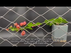 Stainless steel rope net with border