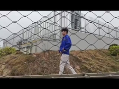 Anti-falling rope net for bridge guardrail