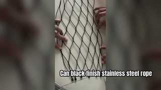 Is black coated stainless steel wire rope net suitable for scenic protection?
